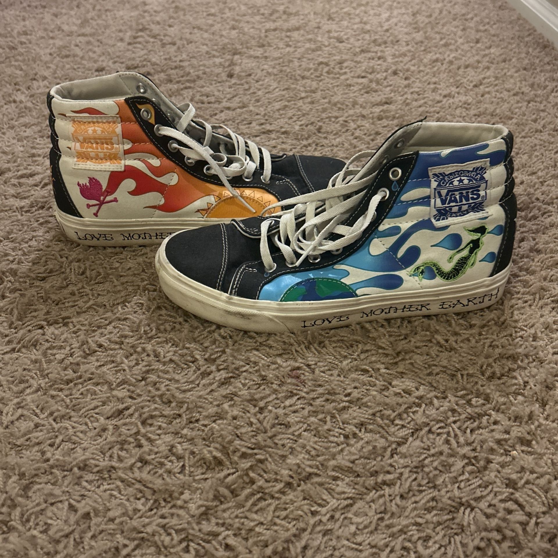 Love Mother Earth High Top Vans