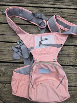 Baby Carrier Newborn to Toddler Baby Wrap Carrier with Hip Seat Kangaroo Carrier Toddler Infant Baby Holder for Men Women Dad Mom (Pink)