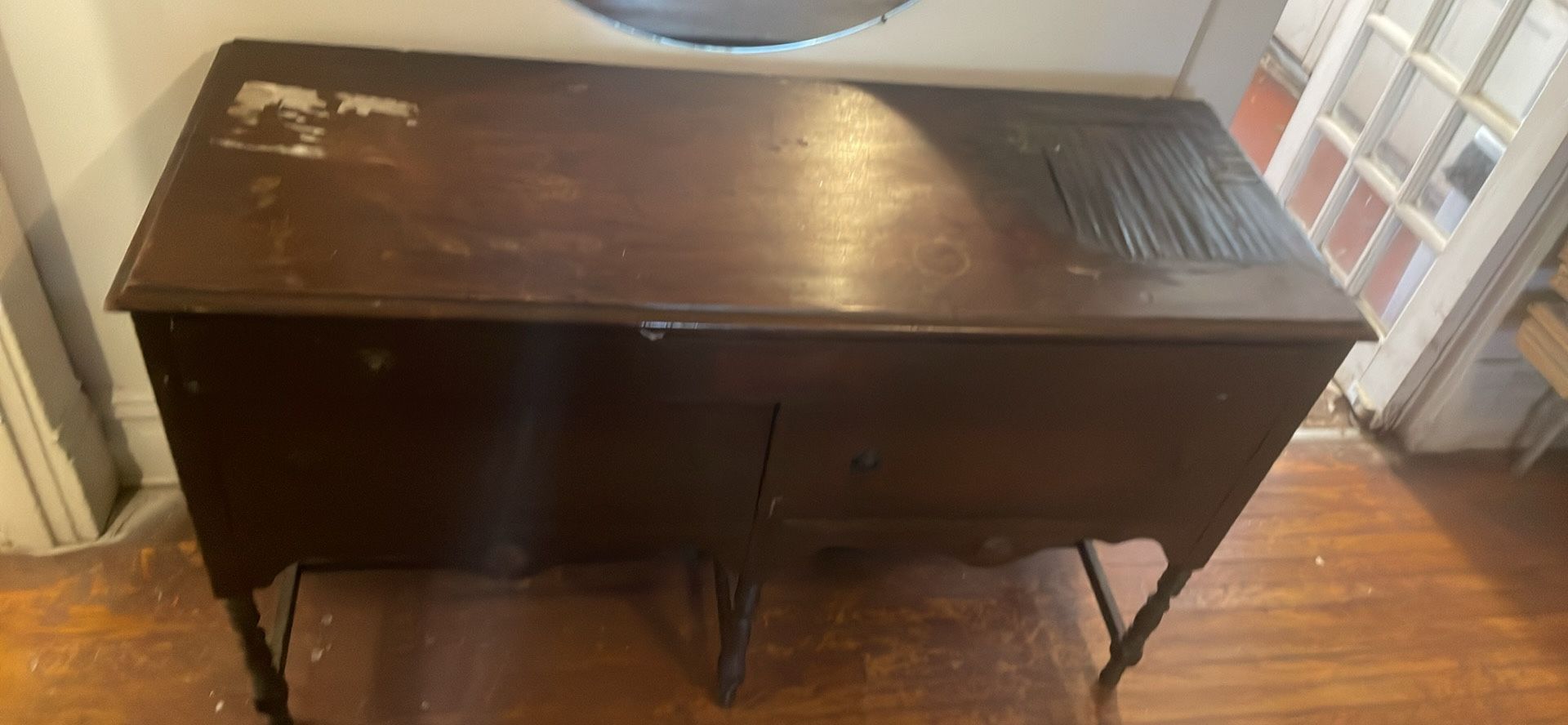 Authentic Red Wood Dresser 