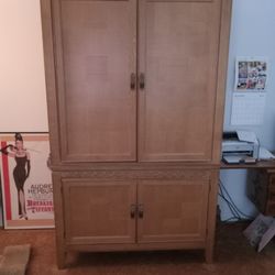FREE WOOD CABINET AND TV  WITH DOORS