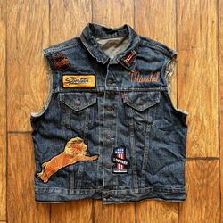 Levi Harley Davidson Denim Vest Jacket 