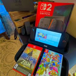 Nintendo Switch 2 w/ Games and Box