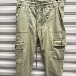 V.I.P. Sage Cargo Pants Drawstring Waist Regular Fit Pockets Men Size 13/31