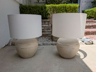 Pottery Barn Ceramic Lamps (x2)