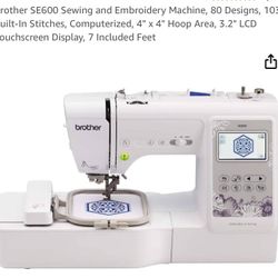 Brother, Se 600 Sewing and Embroidery Machine