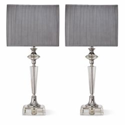 Grey crystal lamps