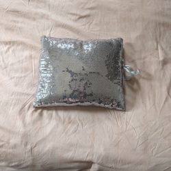 Sparkly Silver Pillow 