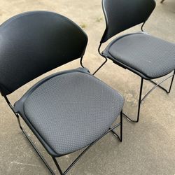 Set of Two Black Office Chairs