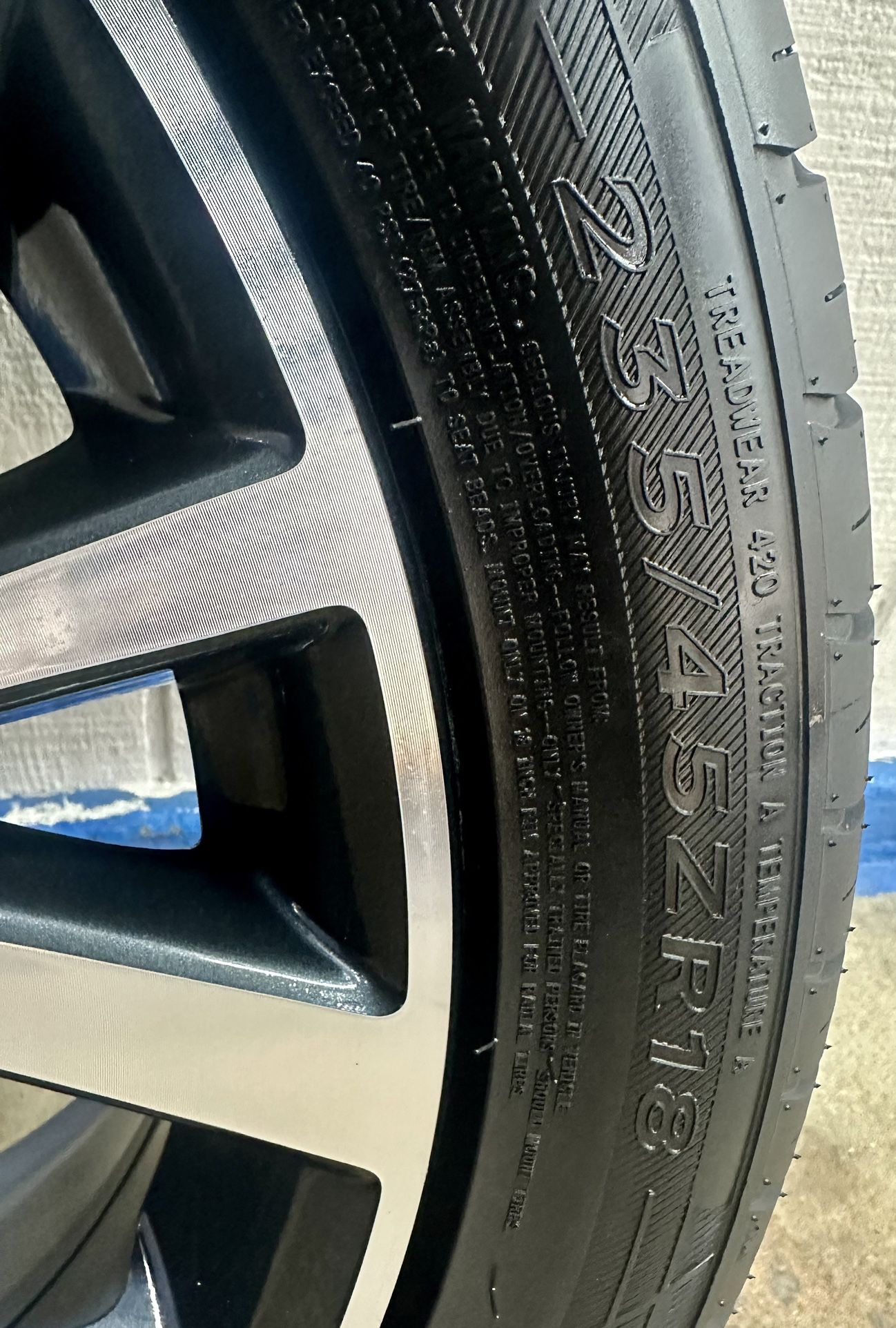 18” Toyota Camry wheels Avalon rims 235/45R18 TBB All Season tires for ...