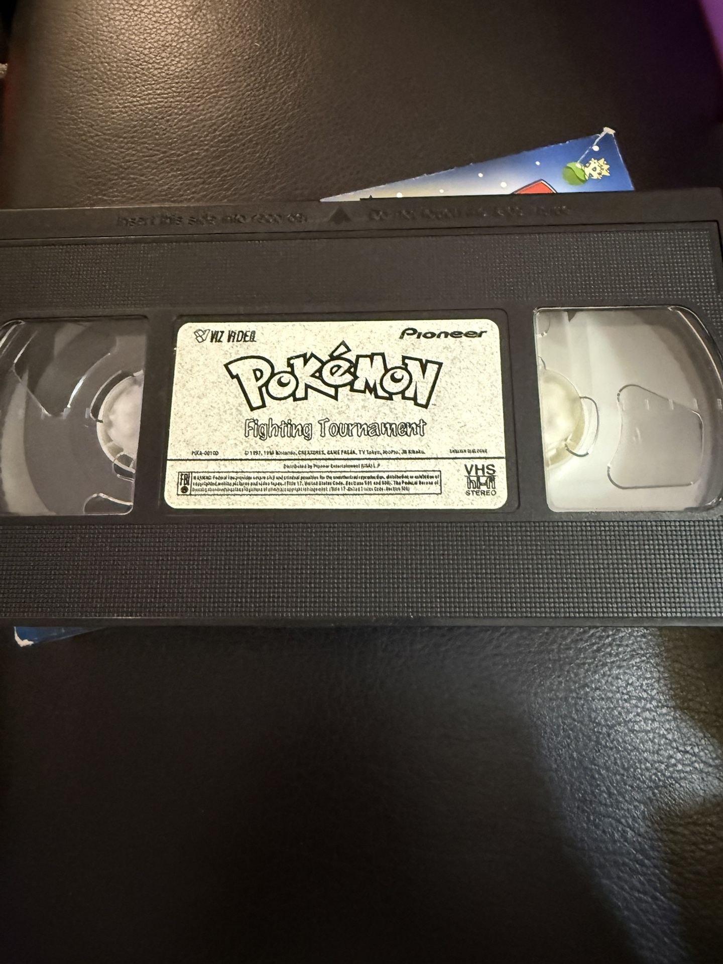 Pokemon Fighting Tournament VHS No box but will put it in a spare pickachu box as seen in the picture