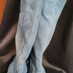 Jack Sprat Blue Suede Boots Size 10M 