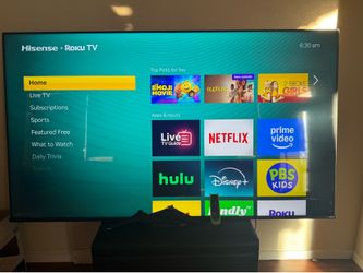 4k Roku Smart Tv 75” Perfect Condition Original Remote & Legs