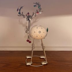 Pier 1 Christmas Reindeer Tealight Holder Retired 13”