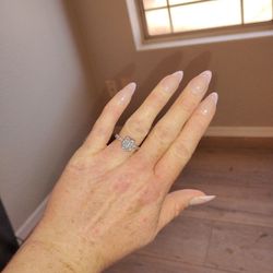 Gorgeous 4 Ctw Moissanite Wedding Ring W HIDDEN HALO