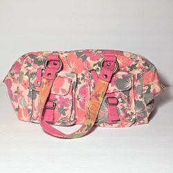 Fossil Y2K Floral Cargo Bag Pink Multi Pocket Purse Handbag