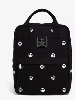 Loungefly Disney The Nightmare Before Christmas Jack Heads Canvas Mini Backpack