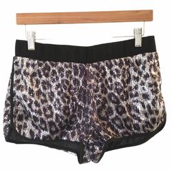 Sequined Cheetah Booty Shorts