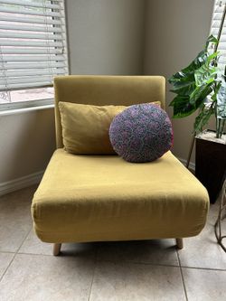 Yellow Convertible chaise chair Lounge