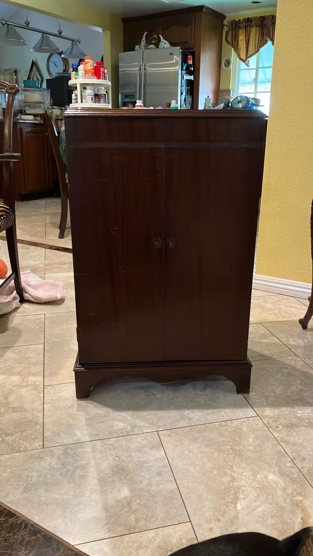 Antique Mahogany Miniature Book Cabinet Case