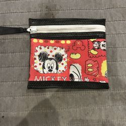 Zippered Mickey Mouse Pouch