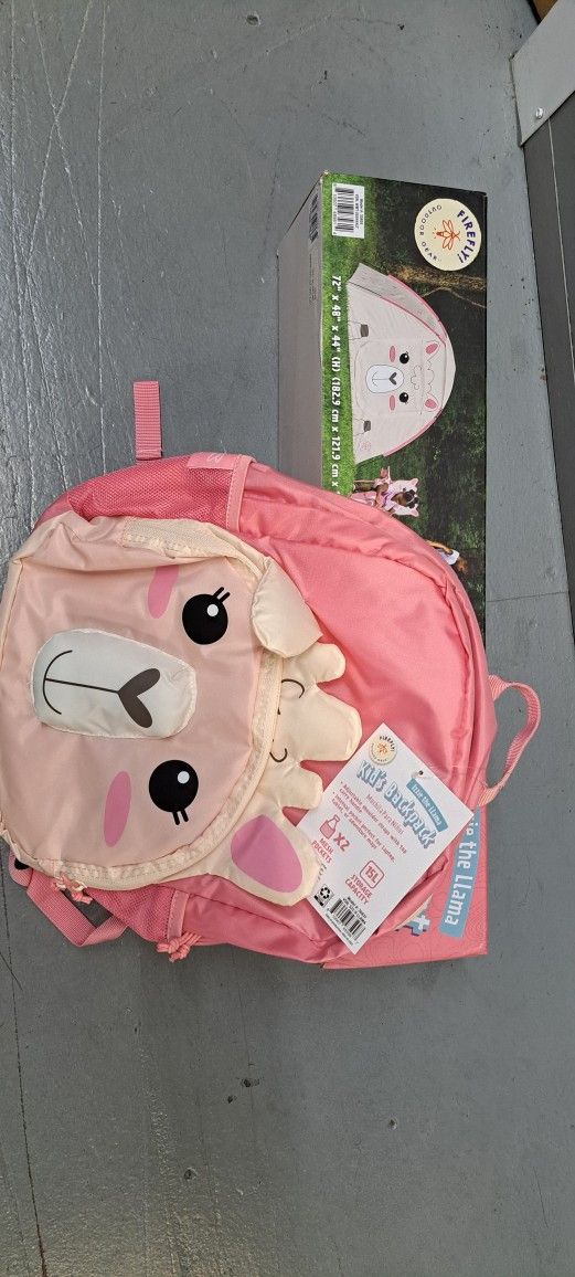 Girls Camping Tent And Backpack