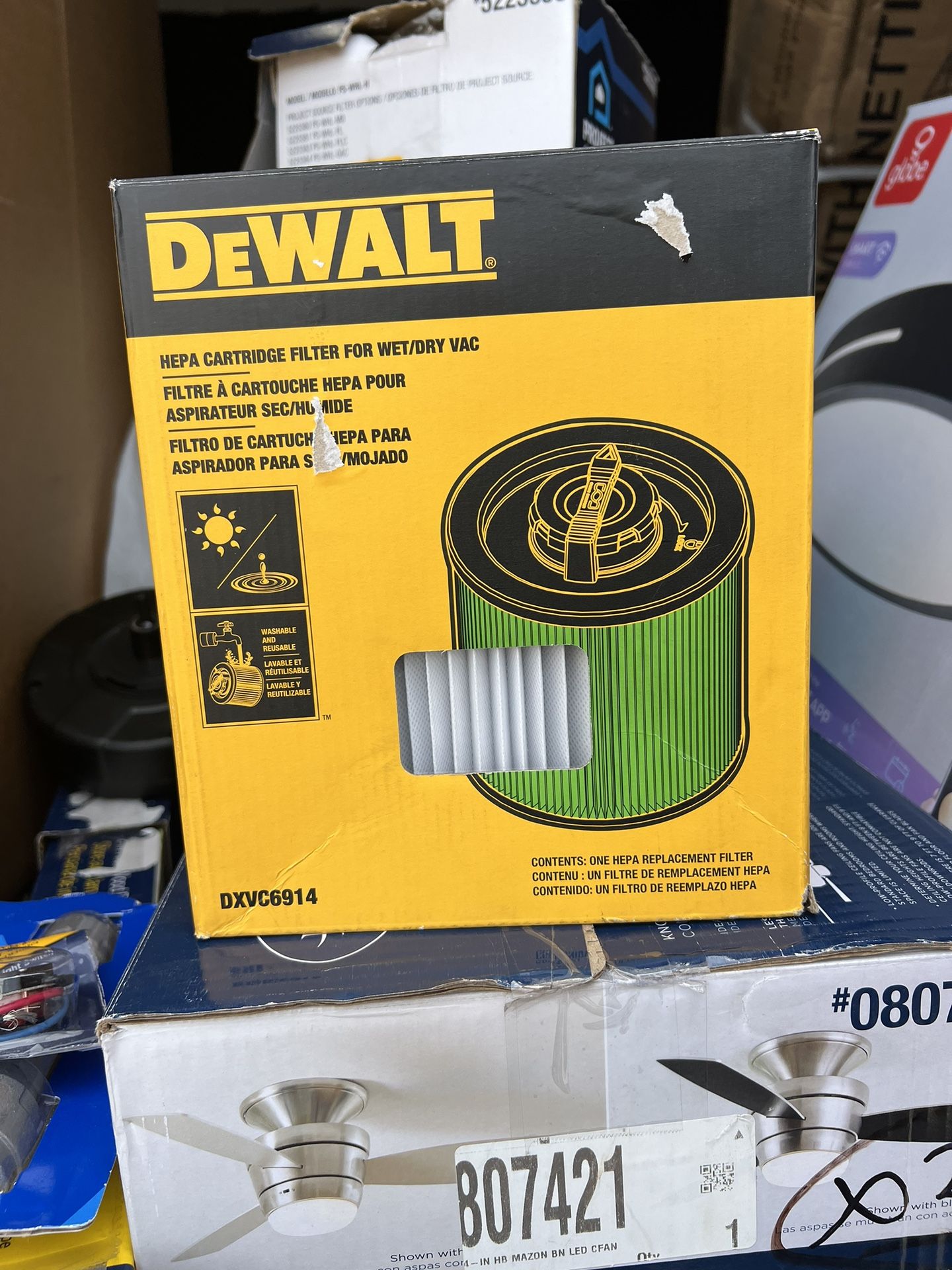 DEWALT 6 Gal. to 16 Gal. Cartridge Filter HEPA for Wet/Dry Vacuum (DXVC6914)