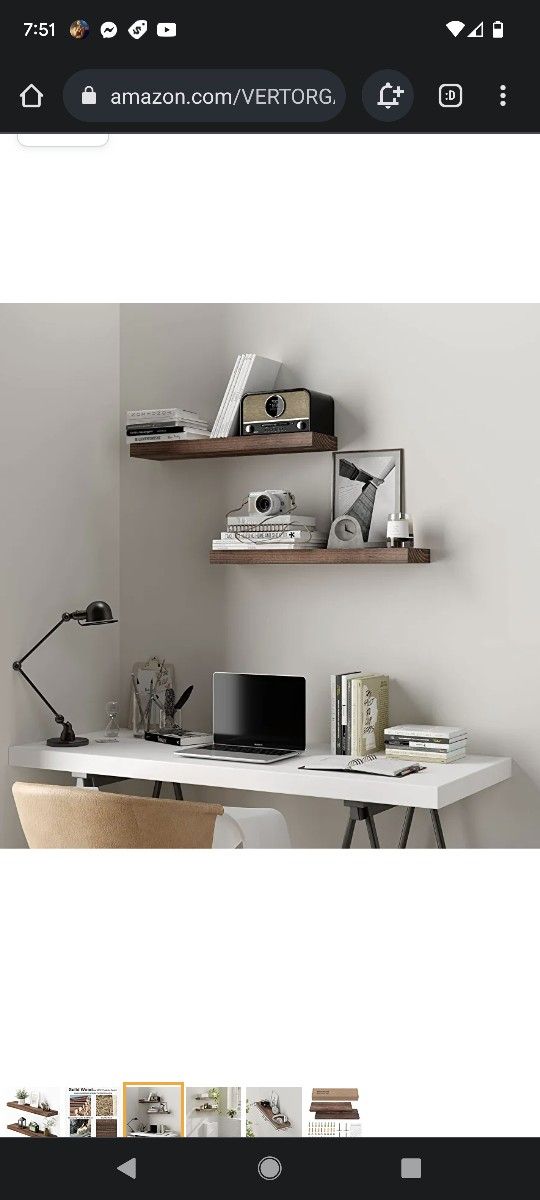 $50 VERTORGAN (2) SET FLOATING SHELVES