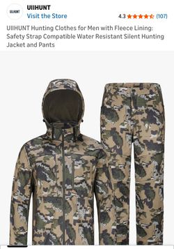 Water Resistant Hunting Jacket And Pants (2xl)