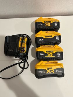 DeWalt 20V XR Battery Bundle with Charger