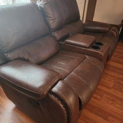 Manual Reclining Sofa Loveseat