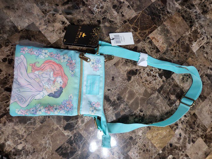 Loungefly Disney The Little Mermaid Ariel & Eric Passport Crossbody Bag


