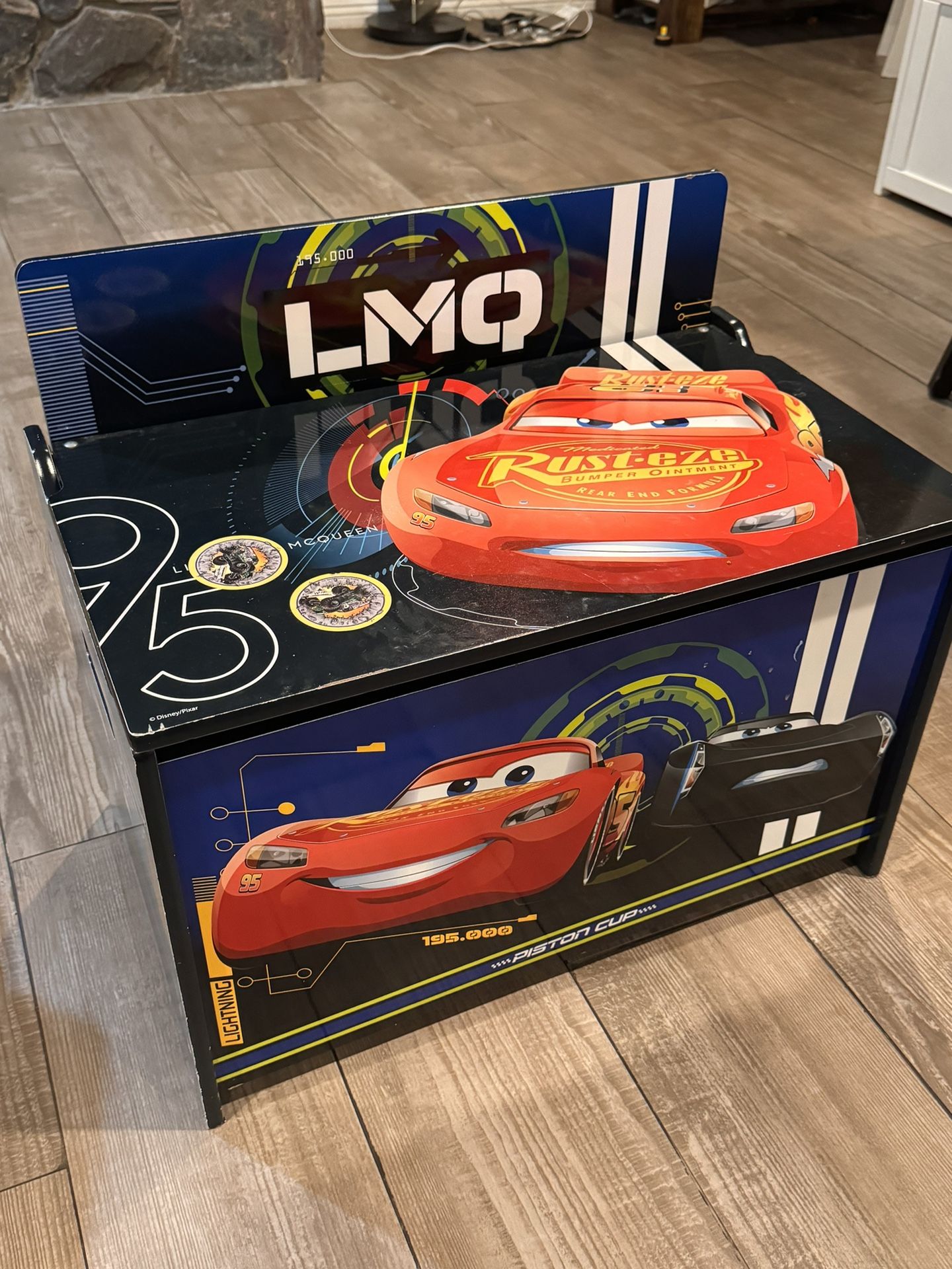 Lightning McQueen Toy Chest, Storage , Kids Room Play Toy