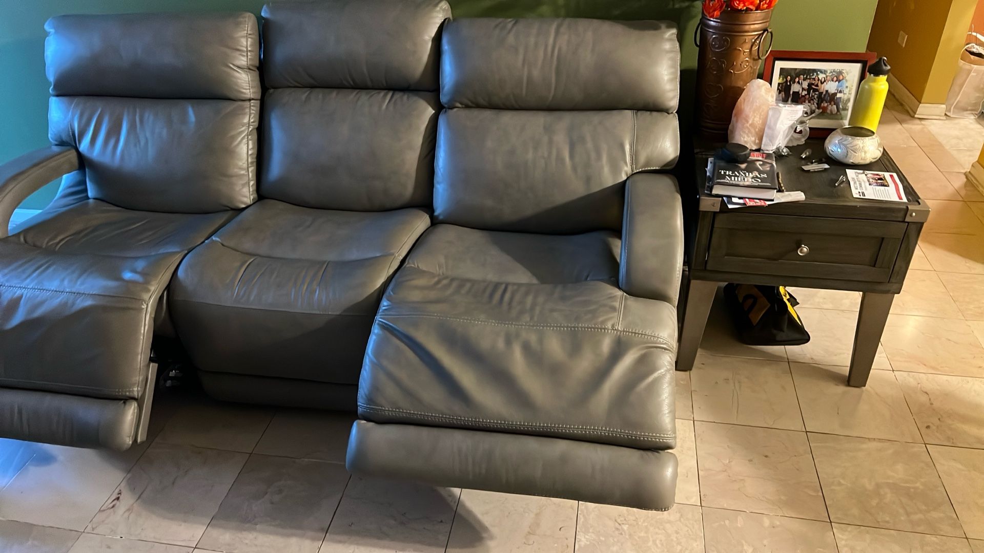 reclining sofas in grey