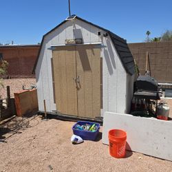 Storage Shed 8'x8' Wood Frame With A/c Unit!