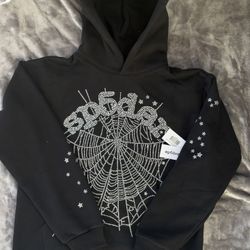 Spider Rhinestone Hoodie Size M