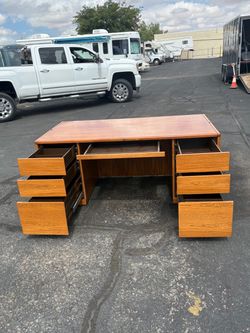 Nice Real Wood 6ft Long Desk-$50