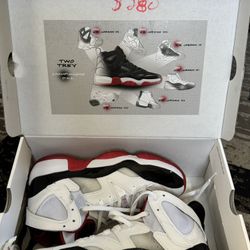 Air Jordan Jumpman Two Trey 'White Gym Red Black' DO1925-106 Men's Size 10 New