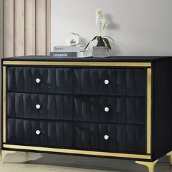 Velvet 6 drawer dresser