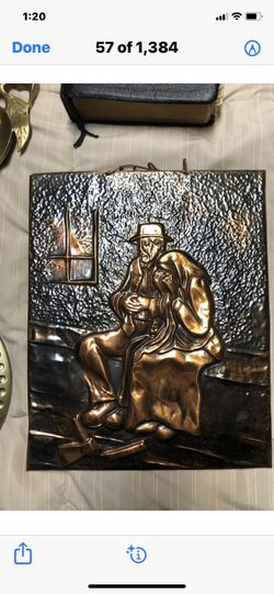 Hand Hammered Embossed Copper Wall Art