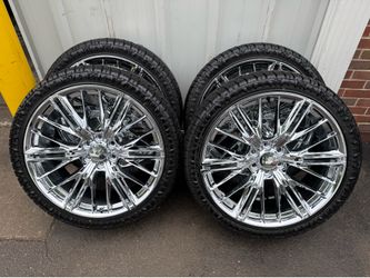 NEW 24 inch chrome zl1 wheels with 305/35r24 atturo ATS tires