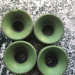 Used Green Skateboard Wheels 