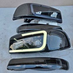 99-06 Gmc Sierra Yukon LED DRL Headlights Luces Micas Calaveras Faros Faroles Focos Headlamps