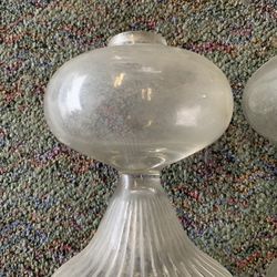 Vintage Glass Oil Lamps(2)