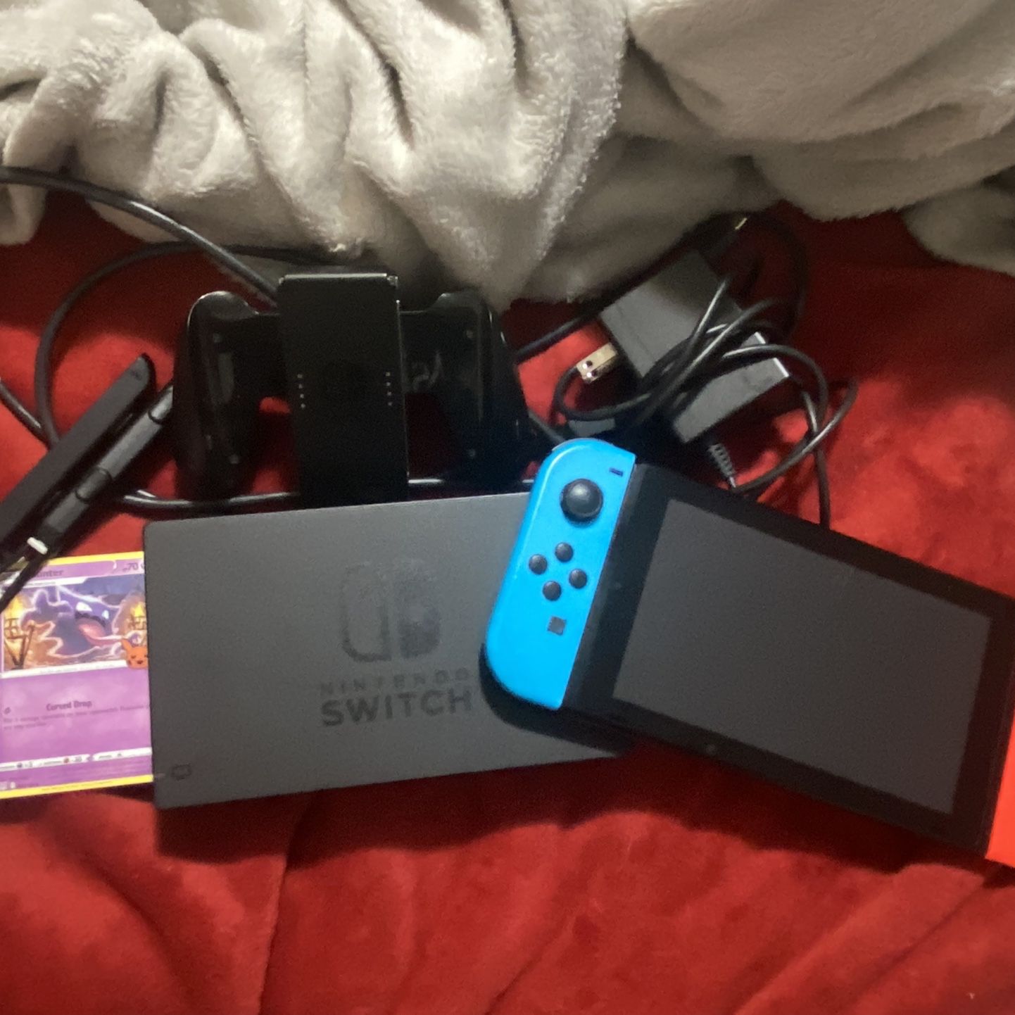 Nintendo Switch red & blue + dock & accessories 