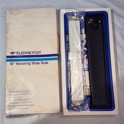 Vintage Teledyne Post 10" Versatrig Slide Rule 44CA-500, Japan