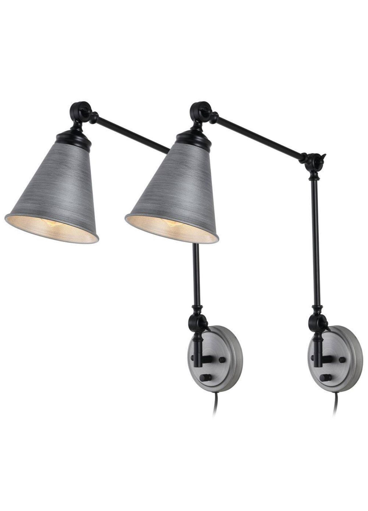 Plug-In Swing Arm Wall Lamp (Set of 2)