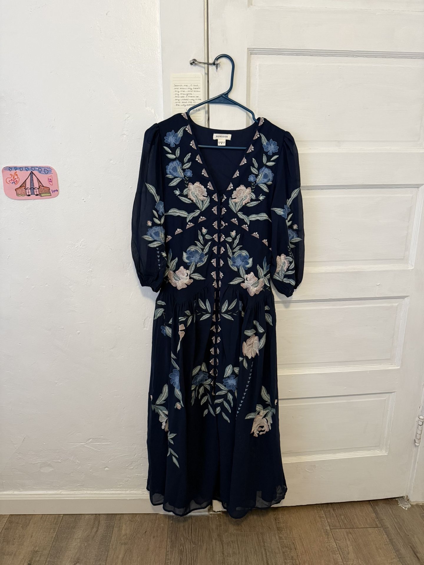 Monsoon Delilah Embroidered Midi Dress