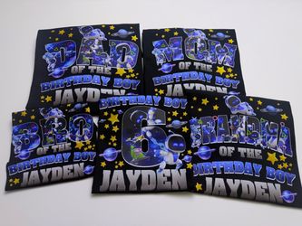 Astro bot Custom Birthday Family Matching T-Shirts Set of 5
