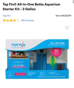 3 gallon fish tank with heater & filter included