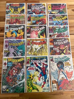 Spider-Man Comic Book lot! 15 issues! McFarlane! Larsen! 80s and 90s Marvel
